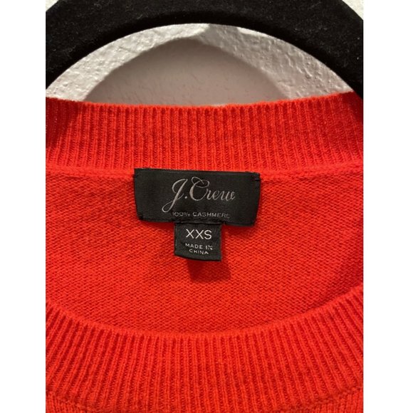 J.CREW Red Cashmere Crewneck Vintage Sweater - Picture 2 of 5